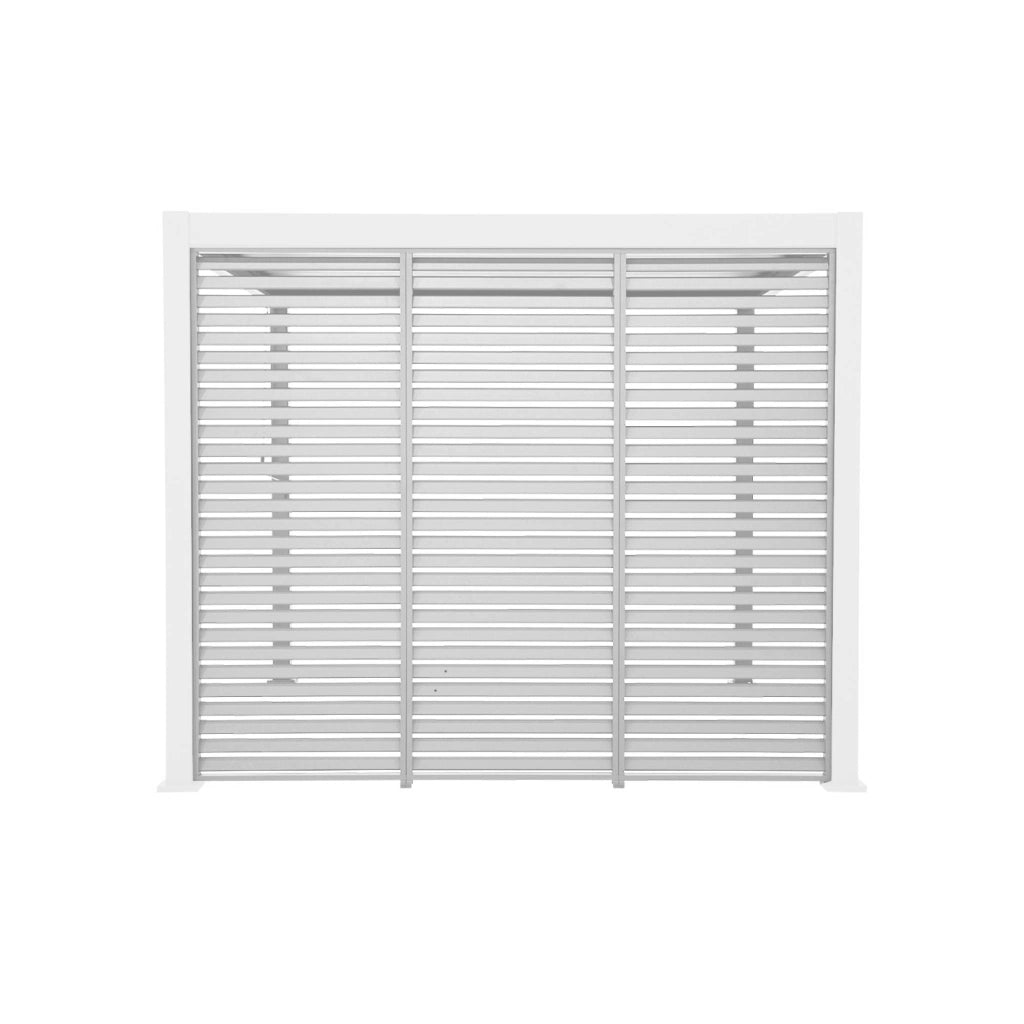 Set di 3 persiane 1m per pergola bioclimatica, bianco