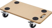 Carrello di trasporto 590 x 290 mm capacità di carico 200 kg piastra di MDF carrello di mobili - aiuto al trasporto per la spostamento - carrello per il trasporto di mobili - carrello di legno per casse - naturale