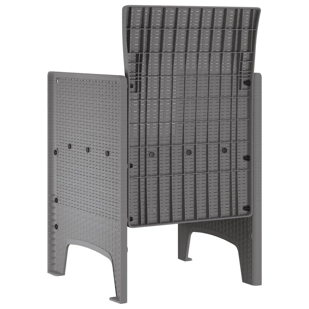 Sedia da Giardino 4 pcs Grigio chiaro 53 x 49 x 85 cm