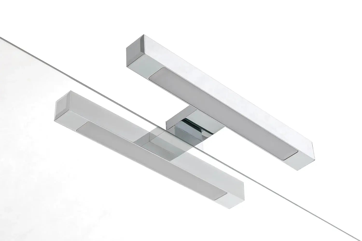 Mobile Bagno 90cm Sospeso Con Due Cassetti E Specchio Con Lampada - Rovere Cenere