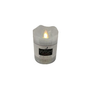 Wish candle led h.10 d.7,5 silver